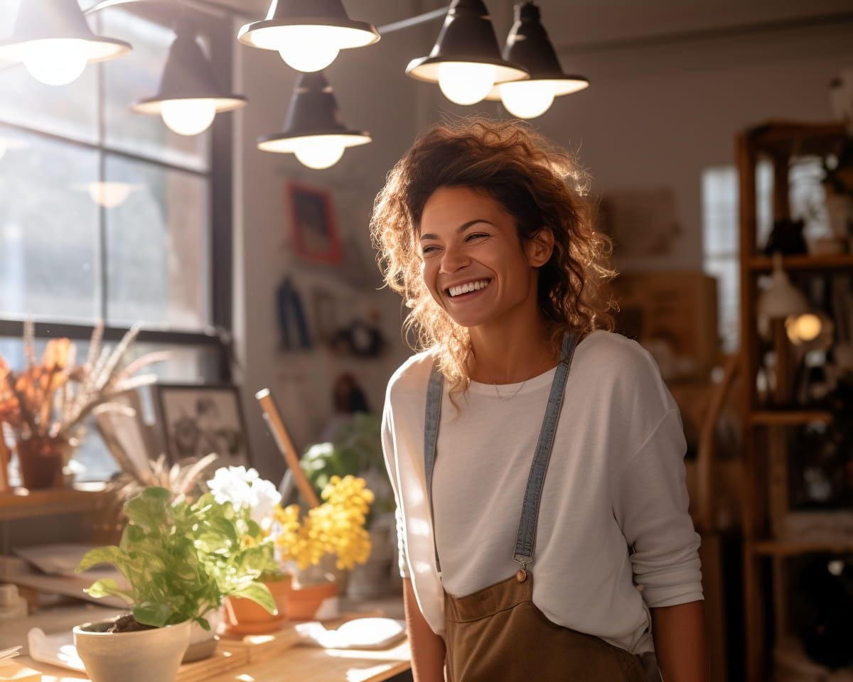 Business owner reviewing a product strategy